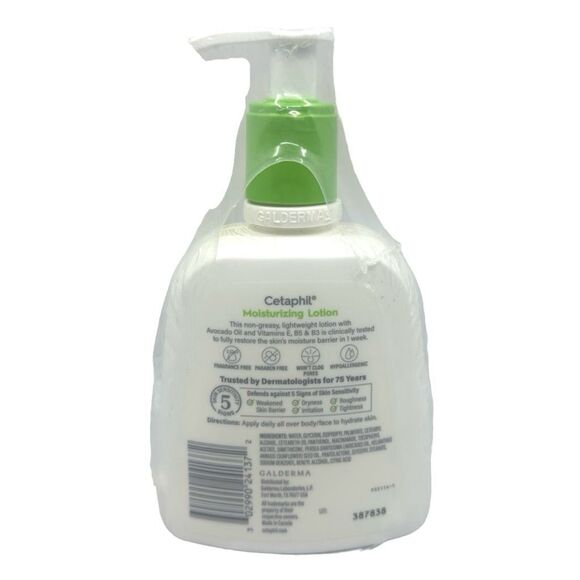 Cetaphil Moisturizing Lotion Dry to Normal, Sensitive Skin - 8 fl oz - Set of 2 - Picture 3 of 3